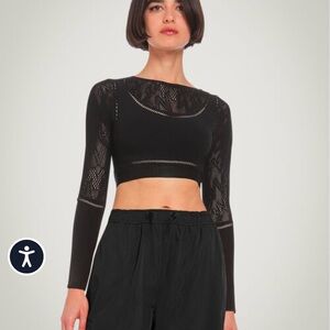 Wolford Sporty Logo Net Top Sz. M NWT